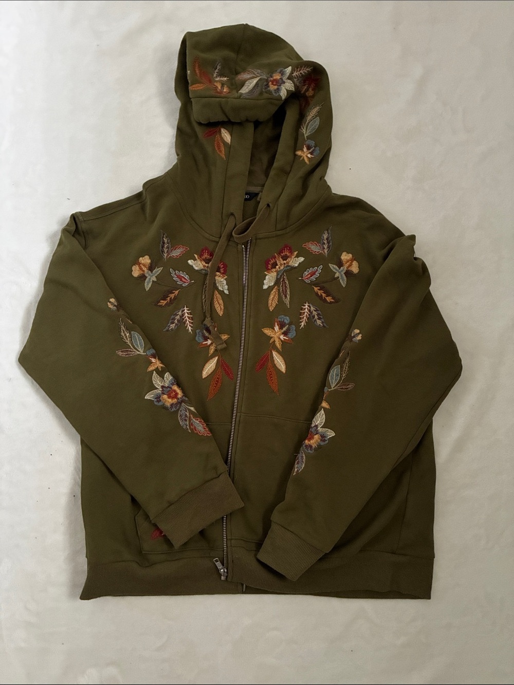 DRIFTWOOD Olive Zip Up Hoodie